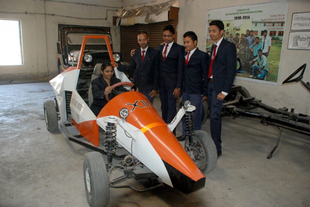 Mechanical Engineering Students showing their work at padmashree krutartha acharya college of nursing