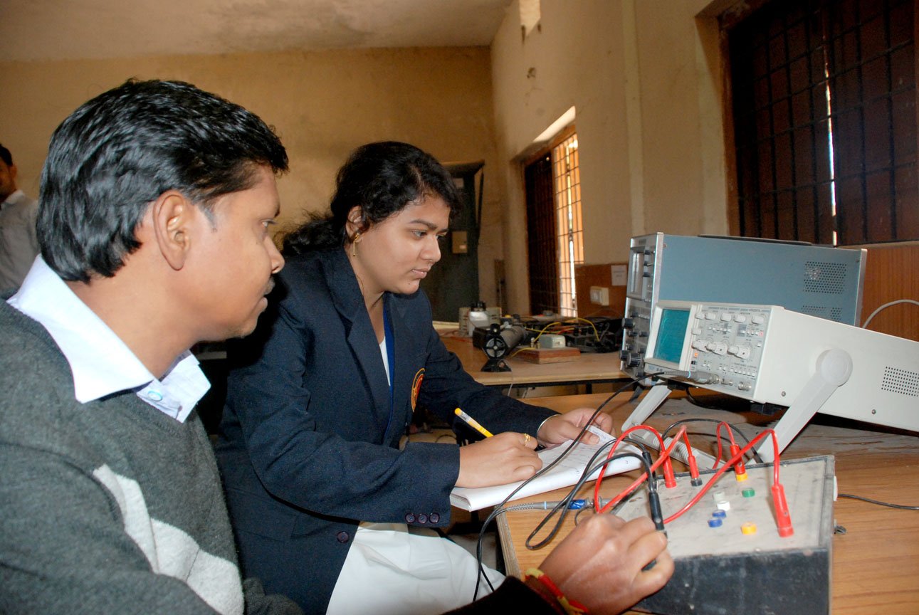 Electrical engineering students doing practical at padmashree krutartha acharya college of engineering