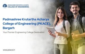Two engineering college students representing PKACE college to others
