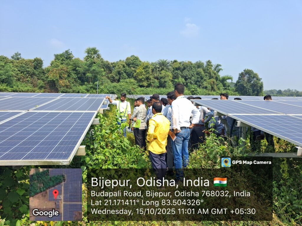 study tour of Electrical brand of PKACE students to Aditya Birla Solar plant and TPWODL