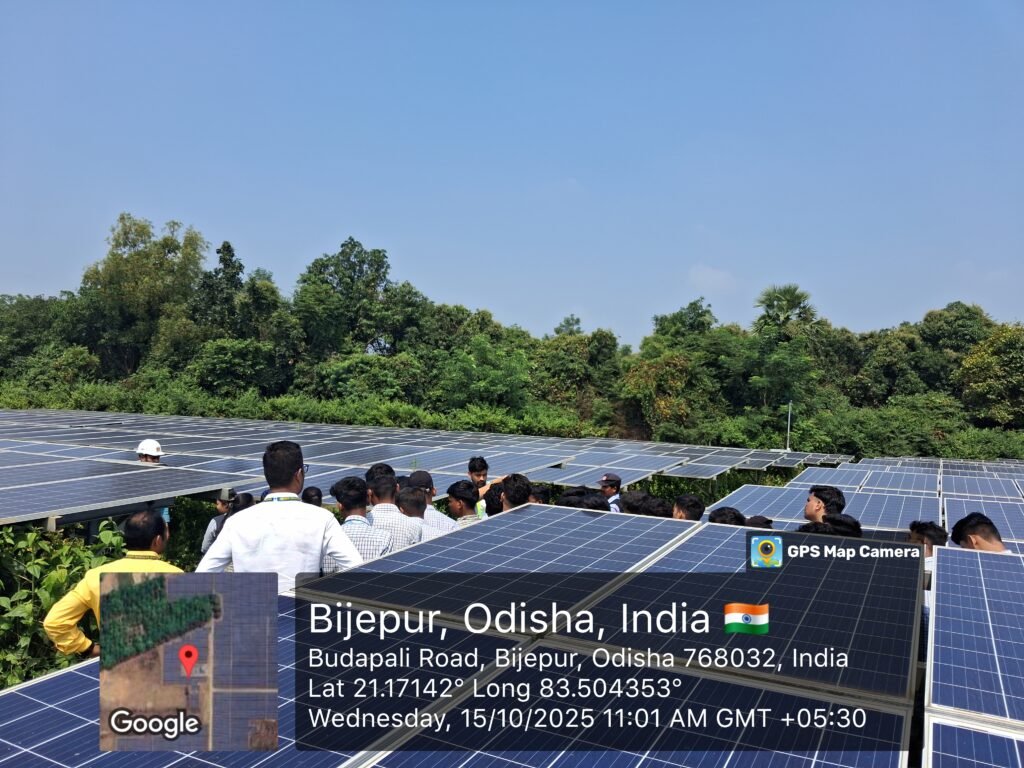 study tour of Electrical brand of PKACE students to Aditya Birla Solar plant and TPWODL
